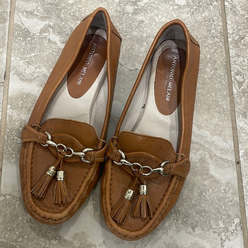 Antonio Melani‎ Loafers with Tassel Brown Sz 8.5M